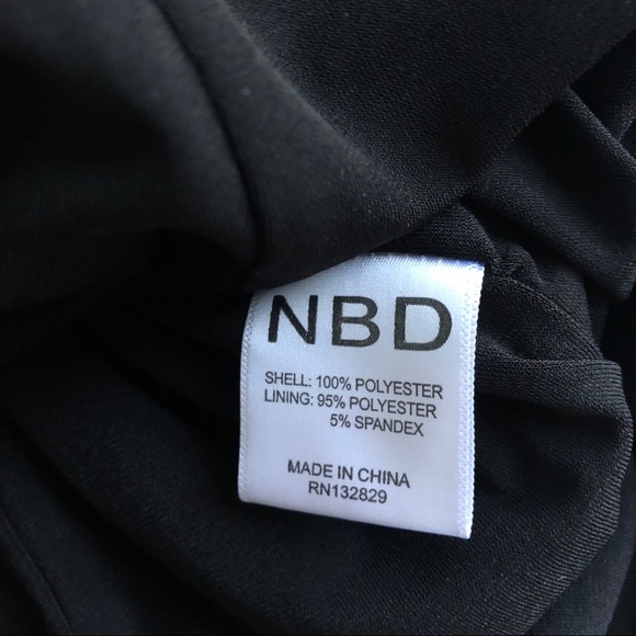 NBD Brielle Black Crochet Lace Bodycon Dress Small - Picture 8 of 8